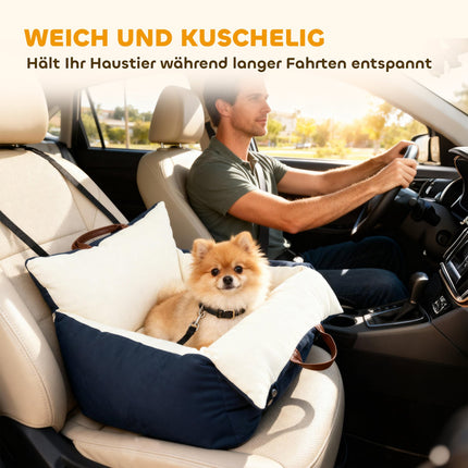 Pet Car Seat, 2 Straps, Washable Covers, <5kg, Blue