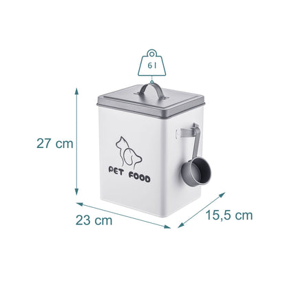 Pet Food Storage Box with Lid and Scoop