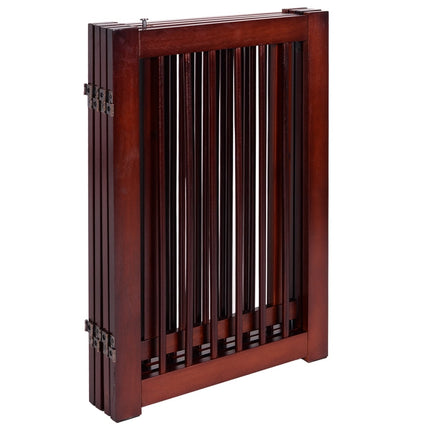 Pet Gate, Foldable Wood, 203 x 76 cm, 4 Pieces