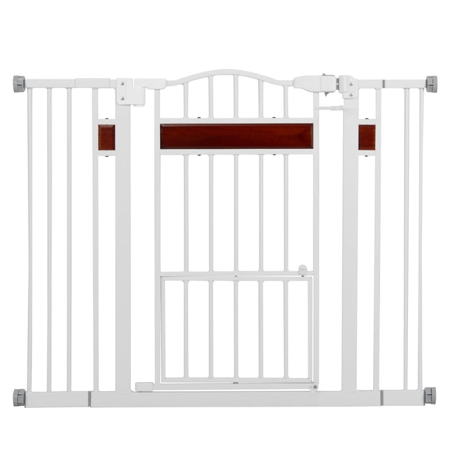 Pet Gate with Adjustable Width, No-Drill, Auto-Close