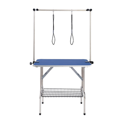 Pet Grooming Table 36 x 24 in, Foldable, 2 Clamp Arms