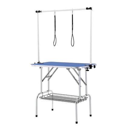 Pet Grooming Table 36 x 24 in, Foldable, 2 Clamp Arms