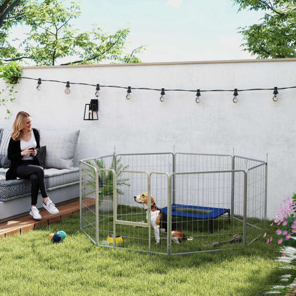 Pet Playpen, 8 Panels, Foldable Steel, Indoor/Outdoor
