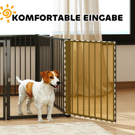 Pet Playpen, Indoor/Outdoor, 8 Panels, Steel, Black