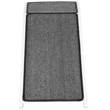 Dog ramp with non-slip mat, pine, 30 kg capacity