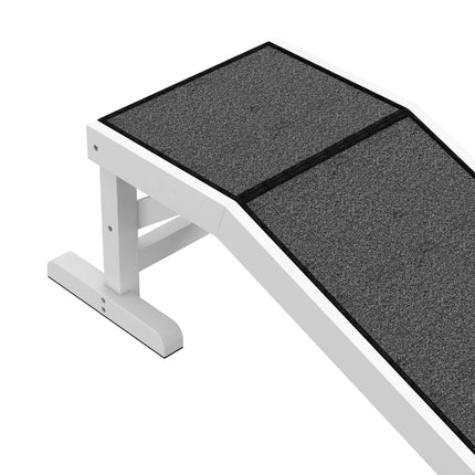 Dog ramp with non-slip mat, pine, 30 kg capacity