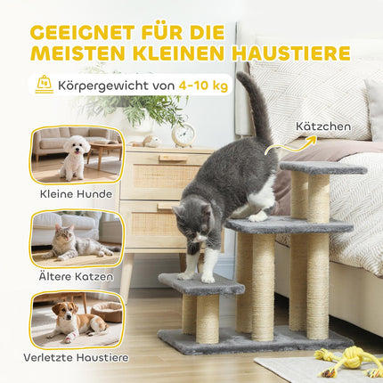 Pet Stairs, 3 Steps, 54 cm, Sisal Scratch Posts