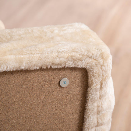Pet stairs, 4-step ramp with removable cover, beige