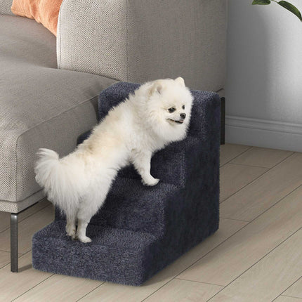 Pet Stairs, 4 Steps, Removable Cover, Dark Gray, 44 cm