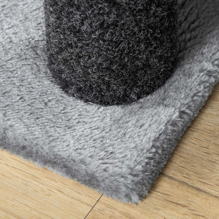 Pet step with scratching post, 4 steps grey, 60x40x64 cm