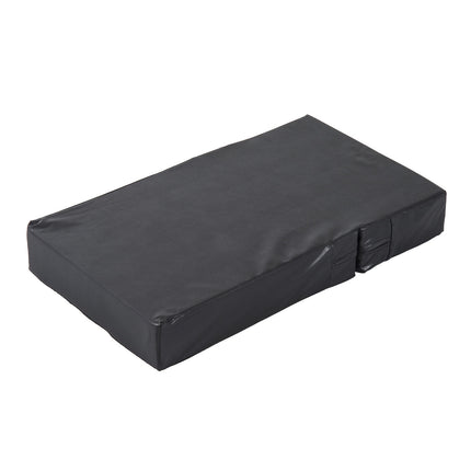 Pet stairs with folding mat, 2 steps for dogs and cats, black