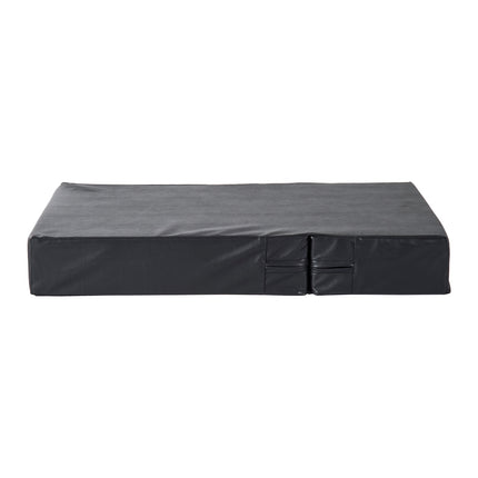 Pet stairs with folding mat, 2 steps for dogs and cats, black