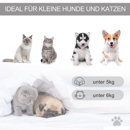 Pet tent, cozy cat and dog house with soft cushion, gray