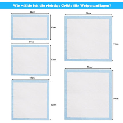 Pet Training Pads, 75x75 cm, 150 Pack, Leak-Proof, 5-Layer