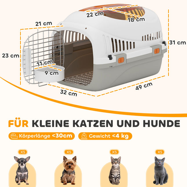 Pet Transport Box for Cats and Mini Dogs up to 4kg