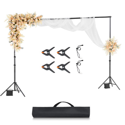 Photo Backdrop Stand Kit, 10x10 Ft Adjustable, Portable