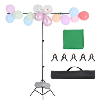 Photo Backdrop Stand Kit 5 x 6.5 ft, 3 Crossbars