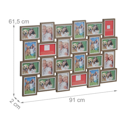 Photo frame with collage for 24 photos