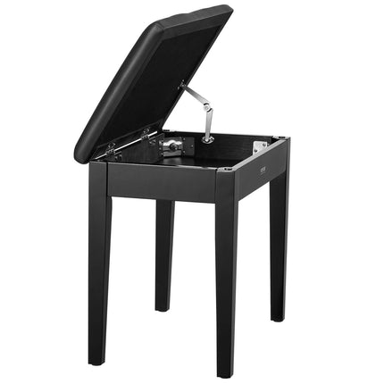 Piano Bench With Storage, Adjustable Padded Seat