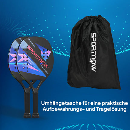 Pickleball Paddle Set, Carbon Fiber, Non-Slip Grip, Bag Included