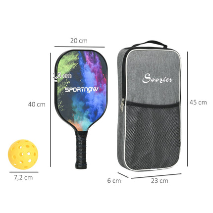 Pickleball Racket Set with 2 fiberglass paddles & bag