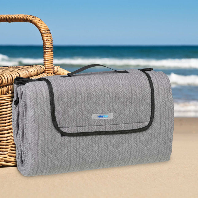 Picnic blanket 200 x 200 cm herringbone