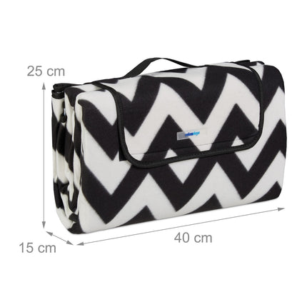Picnic blanket 200 x 200 cm zigzag