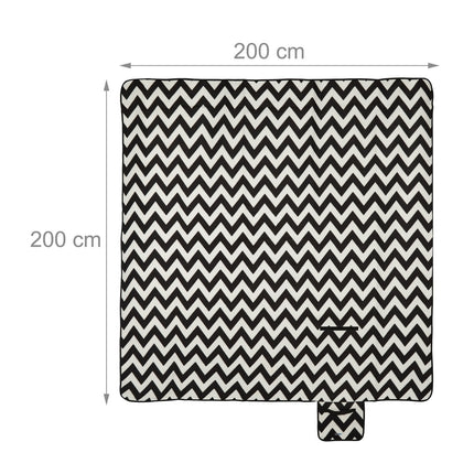 Picnic blanket 200 x 200 cm zigzag