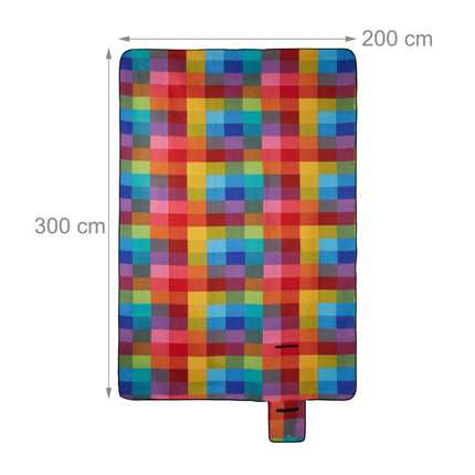 Picnic blanket 300 x 200 cm checkered