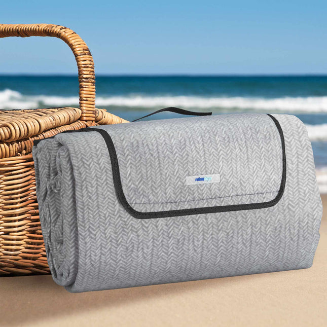 Picnic blanket 300 x 200 cm herringbone