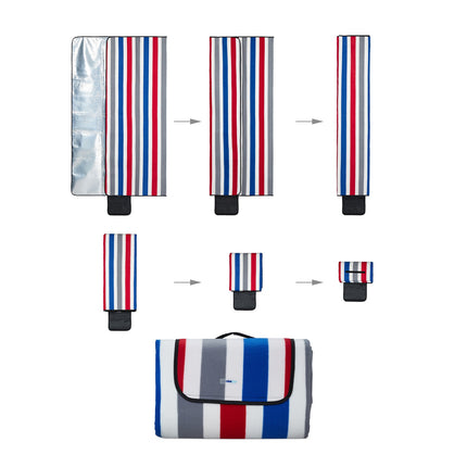 Picnic blanket 300 x 200 cm striped