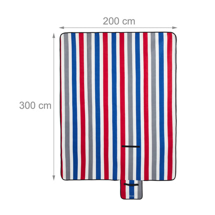 Picnic blanket 300 x 200 cm striped
