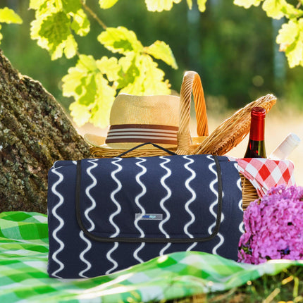 Picnic blanket 300 x 200 cm wave pattern