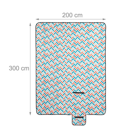 Picnic blanket 300 x 200 cm zigzag