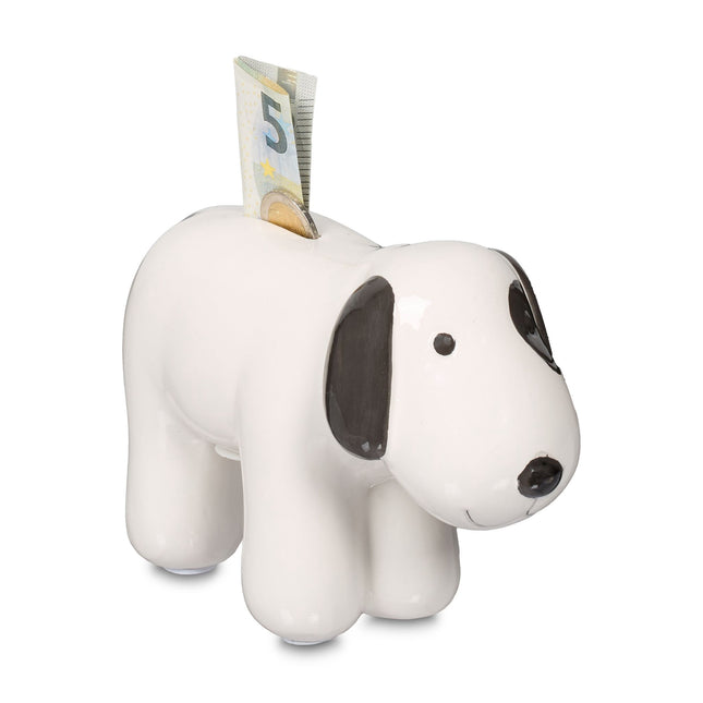 Piggy bank in ceramic dog