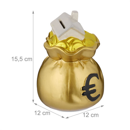 Piggy bank in money bag