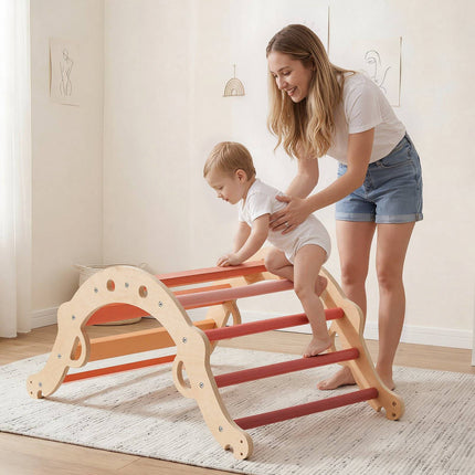 Pikler Triangle Set, 9-in-1 Foldable Montessori, 150 lb