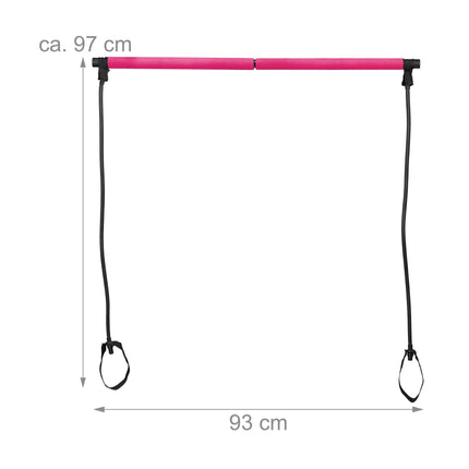 Pilates bar with resistance band