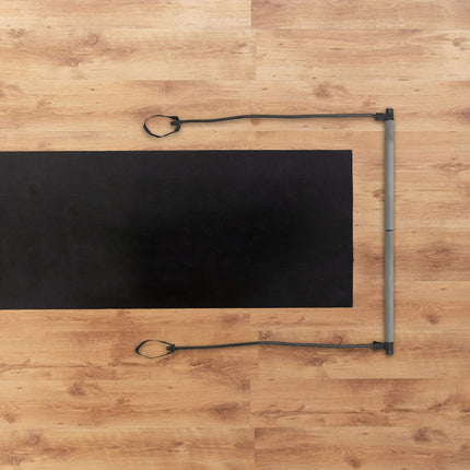 Pilates bar with resistance bands