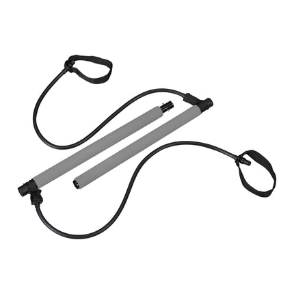 Pilates bar with resistance bands