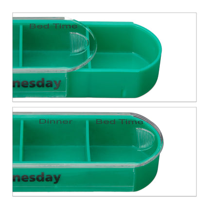 Pillbox 7 days 4 compartments English