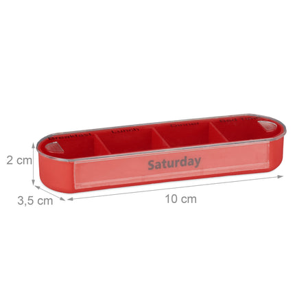 Pillbox 7 days 4 compartments English