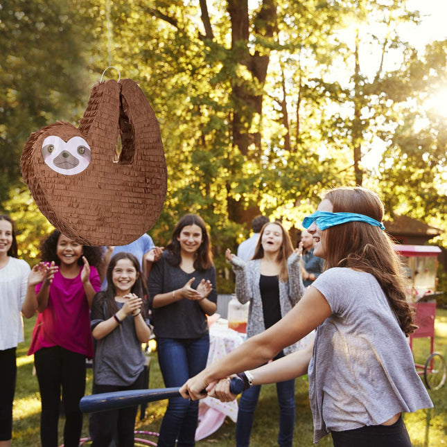 Pinata sloth with club and mask