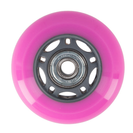Pink 64x24 82A Wheels (4) + ABEC-7 Bearings (8) Set