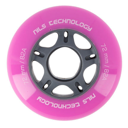 Pink 72x24mm 82A Skateboard Wheels, Set of 4