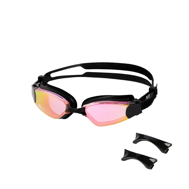 Pink Racing Swimming Goggles – Anti-Fog, UV Protection