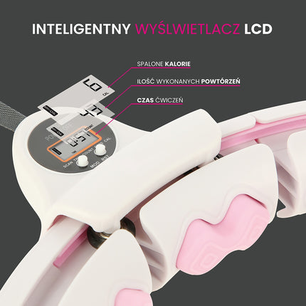 Pink Weighted Hula Hoop with Counter & Waist Support