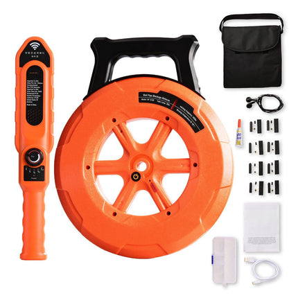 Pipe Blockage Locator, 100ft Cable, IP67, PVC-Metal