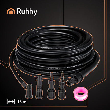 Pipe Cleaning Hose with Adapter, 15m Length