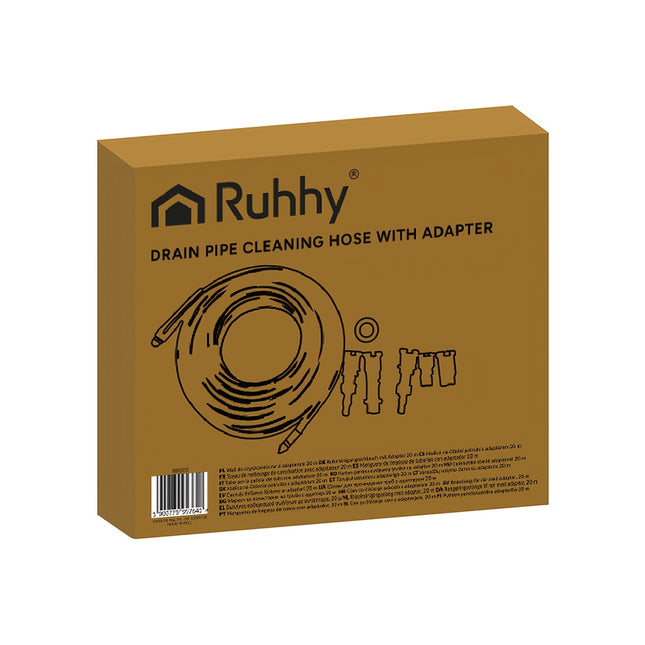 Pipe Cleaning Hose with Adapter, 20m Length